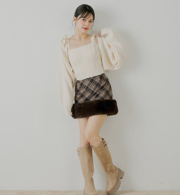  「厚底ベルトデザインロングブーツ」|ロングブーツ|