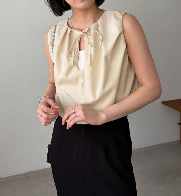  「【前後2WAY】ドロップリボンバルーンブラウス」|シャツ・ブラウス|