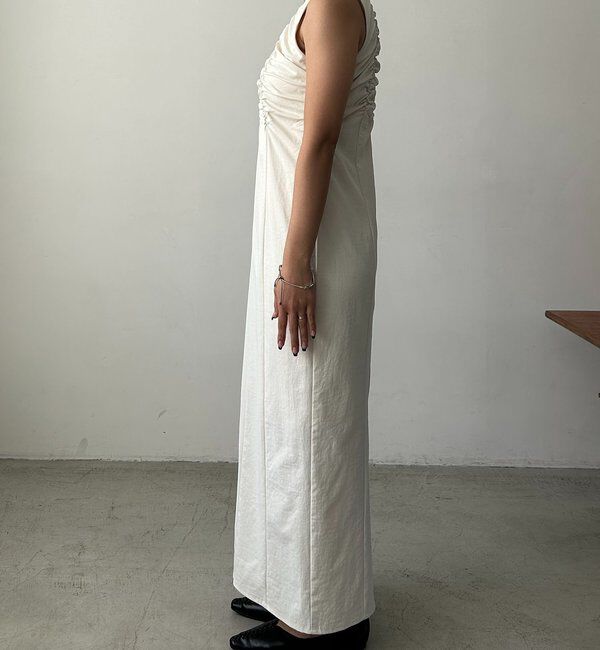  「ギャザーノースリワンピース」|ワンピース|