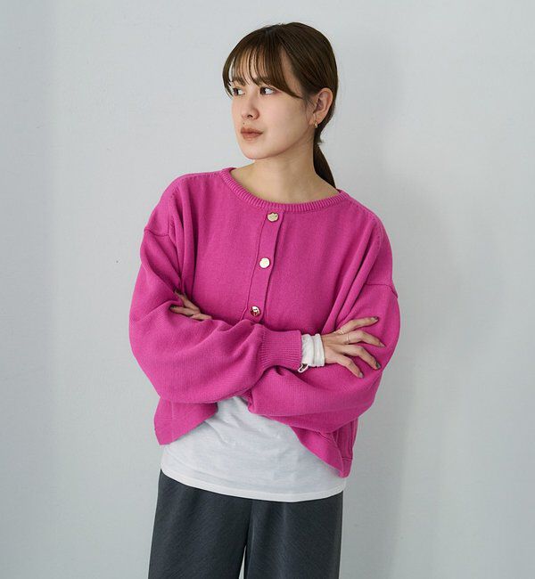  「2WAYラウンドショートプルオーバー」|ニット・セーター|