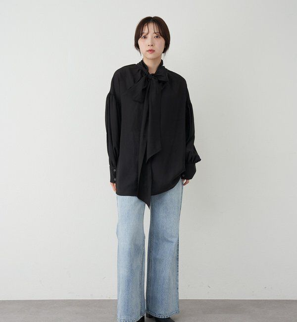  「【ainode】フレアパンツ」|デニム|