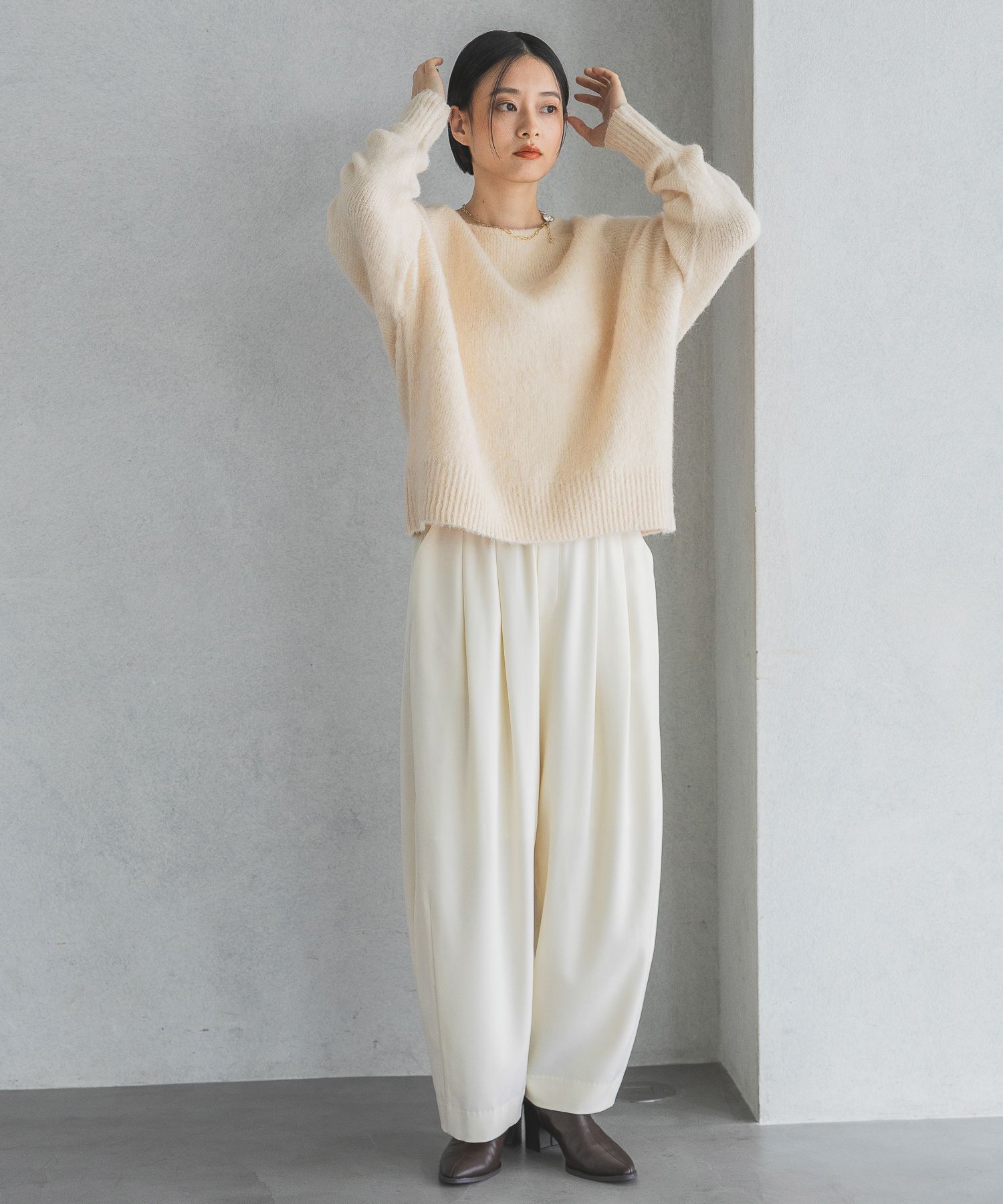 A part by 「【WEB限】シャギーニットプルオーバー」|ニット・セーター|