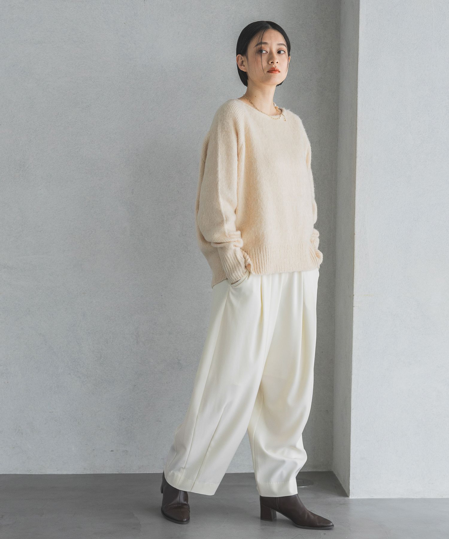 A part by 「【WEB限】シャギーニットプルオーバー」|ニット・セーター|