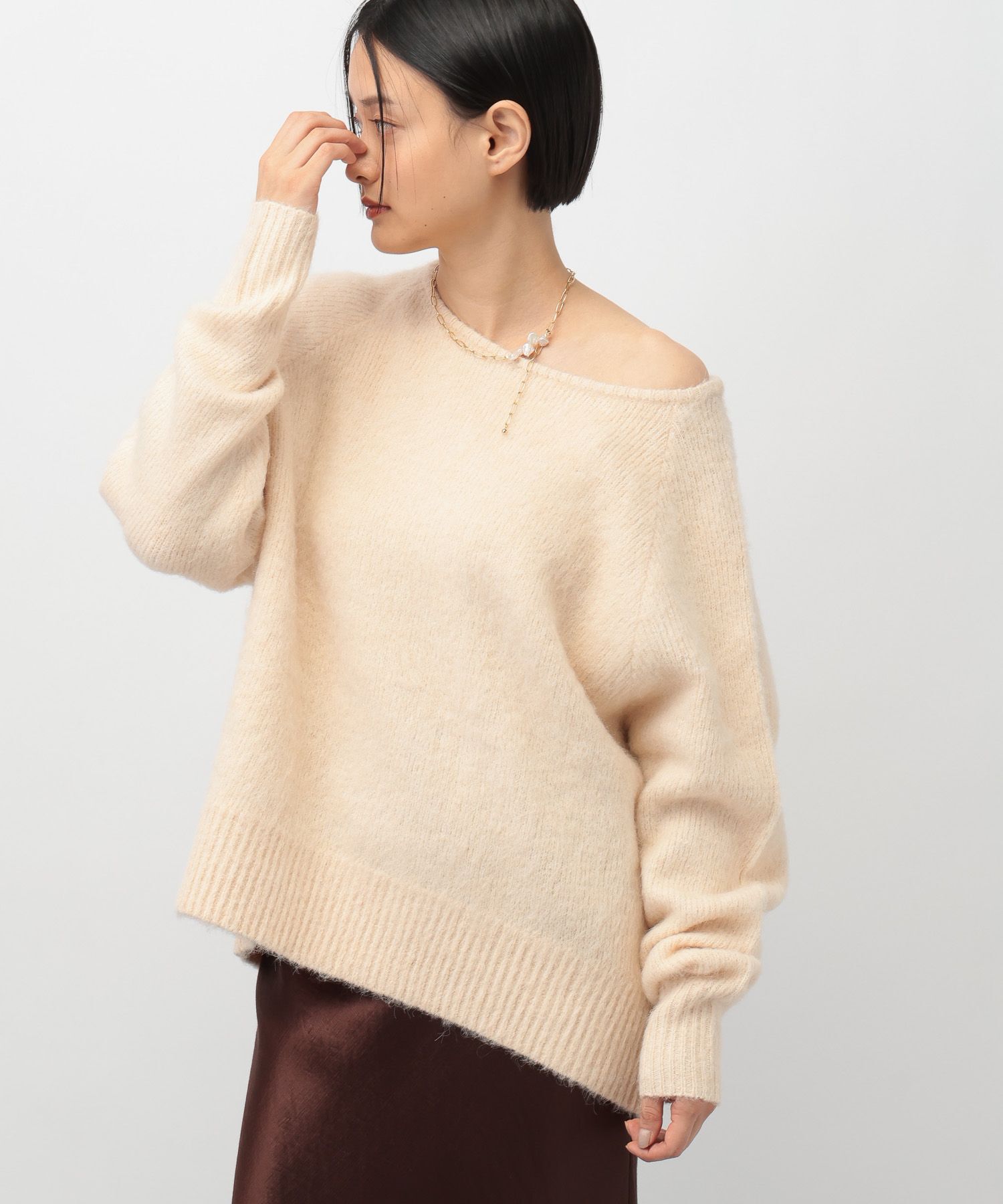 A part by 「【WEB限】シャギーニットプルオーバー」|ニット・セーター|