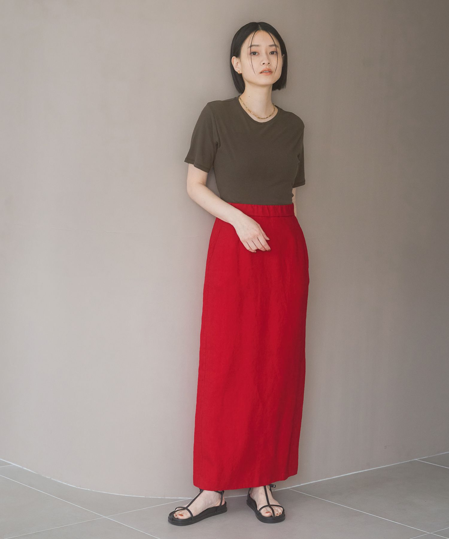 A part by 「スリットナローリネンスカート」|スカート|