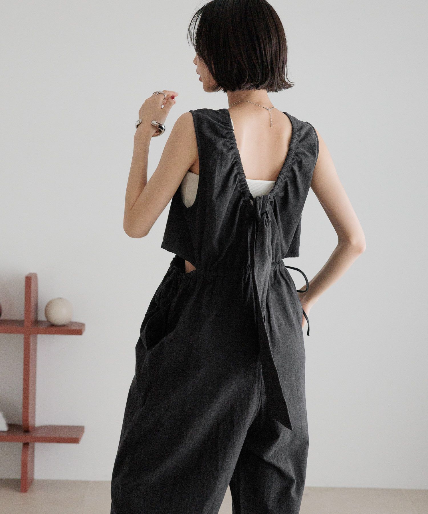 LOWRYS FARM「バックリボンオールインワン」|オールインワン|