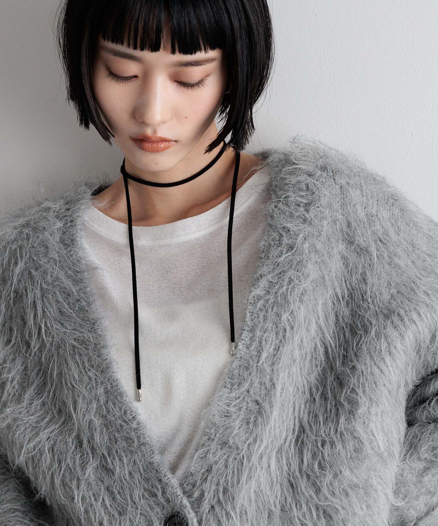 LOWRYS FARM「シャギーロングVカーディガン」|ニット・セーター|