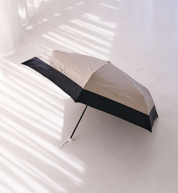 collex「【a.s.s.a】ブラック切替晴雨兼用折畳傘 HEAT DOWN PARASOL」|傘|ベージュ