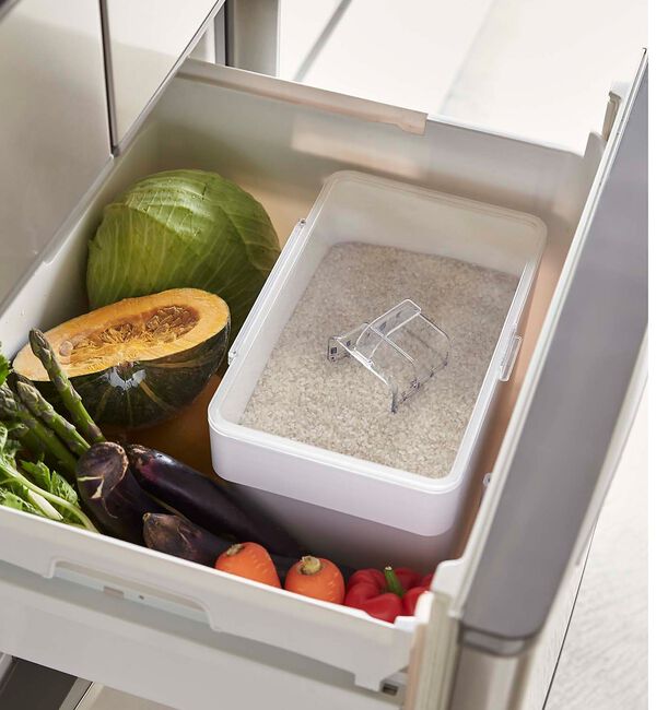 collex「【tower】密閉 シンク下米びつ 5kg 計量カップ付 スリム 米保存容器」|食器・キッチングッズ|