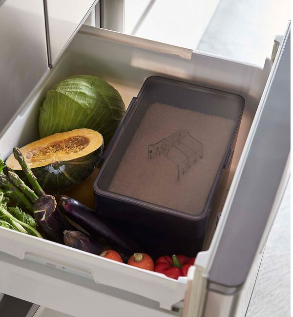 collex「【tower】密閉 シンク下米びつ 5kg 計量カップ付 スリム 米保存容器」|食器・キッチングッズ|