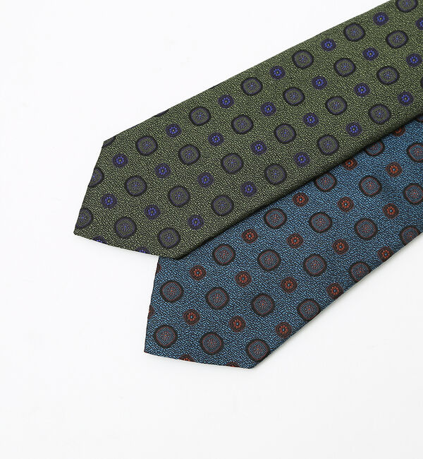 ABAHOUSE「【IMPORT FABRIC TIE】シルク 小紋柄 ネクタイ」|ネクタイ・蝶ネクタイ|