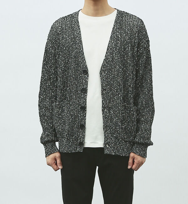 ABAHOUSE「【透かし編み】スラブ ニットカーディガン」|カーディガン|スミクロ