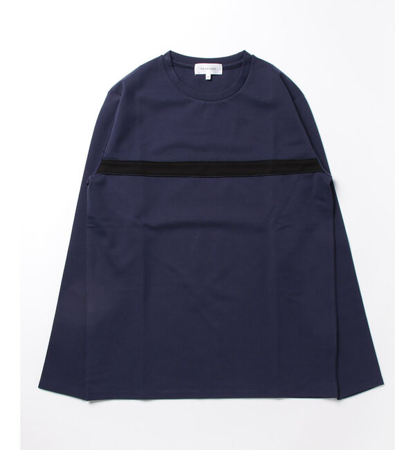 ABAHOUSE「【フロントパイピング】切り替え ポンチ ロングスリーブTシャツ」|Tシャツ・カットソー|ネイビー