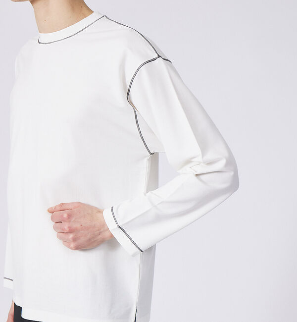ABAHOUSE「【AH ABAHOUSE】ステッチワーク 長袖Tシャツ / ロンT」|Tシャツ・カットソー|