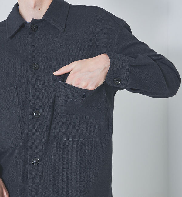 ABAHOUSE「【セットアップ対応】T/R フランス綾 CPO ブルゾン/シャツ」|シャツ・ブラウス|