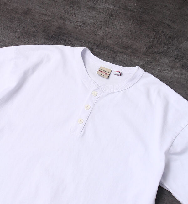 ABAHOUSE「【グッドウェア】USAコットン ヘンリーネック ショートスリーブ Tシャツ」|Tシャツ・カットソー|