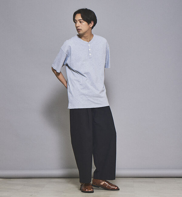 ABAHOUSE「【グッドウェア】USAコットン ヘンリーネック ショートスリーブ Tシャツ」|Tシャツ・カットソー|