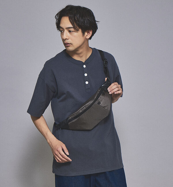 ABAHOUSE「【グッドウェア】USAコットン ヘンリーネック ショートスリーブ Tシャツ」|Tシャツ・カットソー|