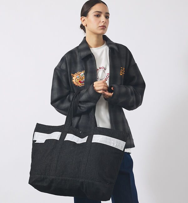 ABAHOUSE「【WEEKENDER/ウィークエンダー】 SAFETY DENIM TOTE/デ」|トートバッグ|ブラック