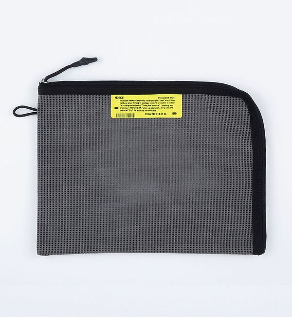 ABAHOUSE「【WEEKEND(ER)/ウィークエンダー】PVC　MESH FLATCASE/」|ポーチ|チャコールグレー