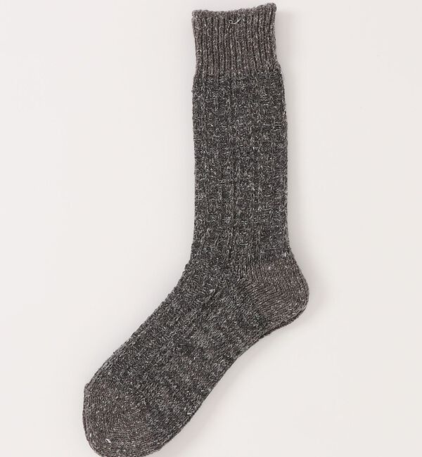 ABAHOUSE「【ANONYMOUSISM/アノニマスイズム】Boucle Nep Cable」|ソックス|グレー
