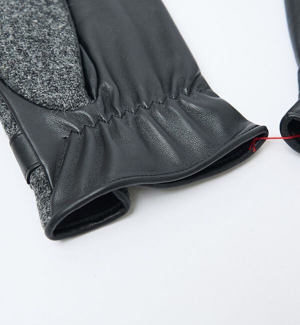 ABAHOUSE「Harris Tweed ベルト付きグローブ / タッチパネル対応」|手袋|