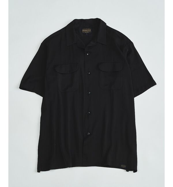 ABAHOUSE「【PENDLETON/ペンドルトン】オープンカラー 半袖シャツ / 開襟 / ユ」|シャツ・ブラウス|ブラック