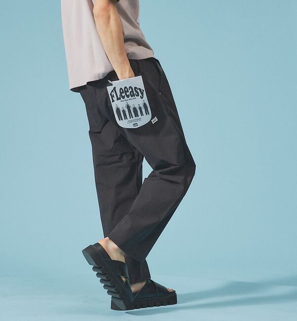 ABAHOUSE「【LEE/リー】 リラックスワイドパンツ FLeeasy/フリージー LM580」|デニム|ブラック