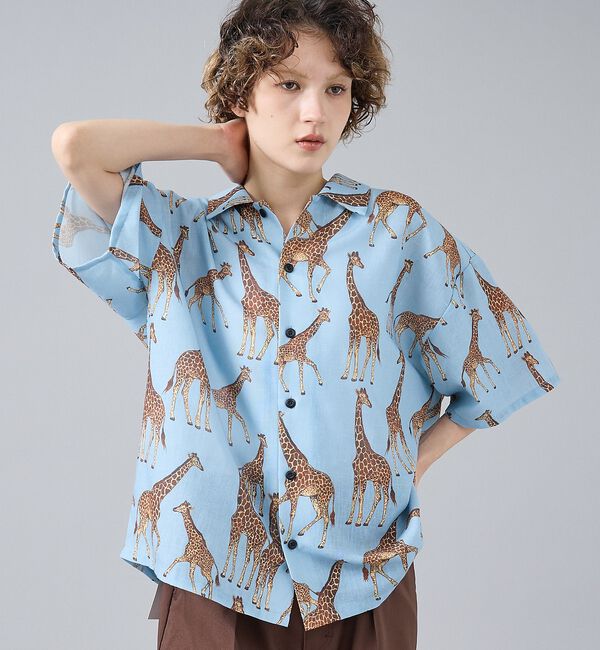 ABAHOUSE「【Revo. / レヴォ】TH-4109 アニマルパターン 半袖シャツ / ユニ」|シャツ・ブラウス|