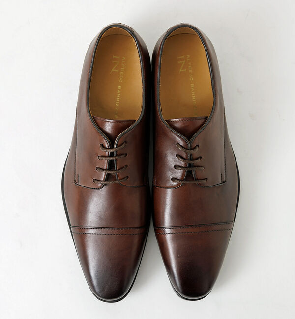 alfredoBANNISTER「【一部店舗＋WEB限定】ロングノーズ 外羽根 ストレートチップシューズ」|ビジネス・ドレスシューズ|ダークブラウン