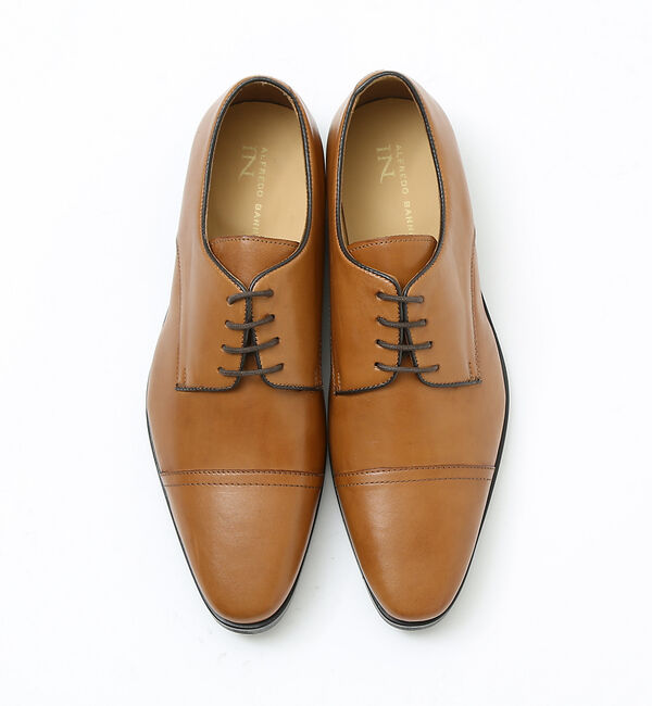 alfredoBANNISTER「【一部店舗＋WEB限定】ロングノーズ 外羽根 ストレートチップシューズ」|ビジネス・ドレスシューズ|キャメル