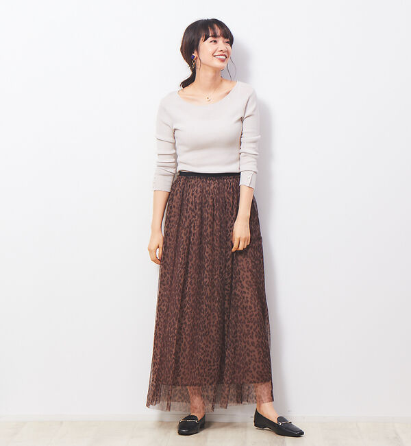 Rouge vif「ボートネックリブニット」|ニット・セーター|