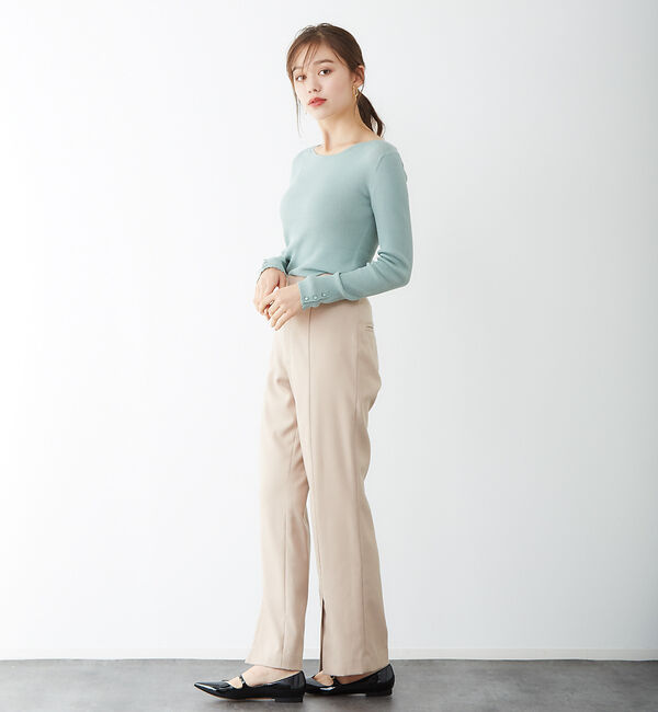 Rouge vif「ボートネックリブニット」|ニット・セーター|