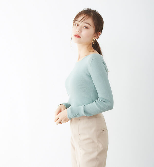 Rouge vif「ボートネックリブニット」|ニット・セーター|