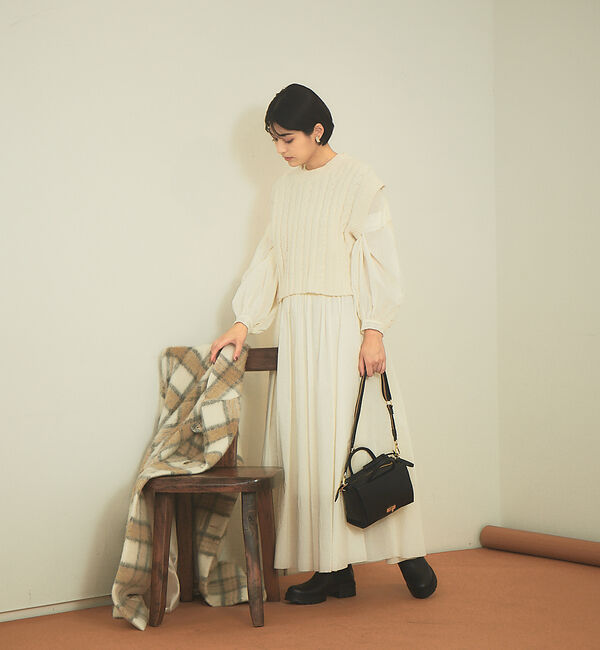 Rouge vif「【CLUNY LACE】レースバックシャンワンピース」|ワンピース|