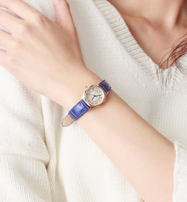 Rouge vif「【FLANEUR】八角形ウォッチピンクゴールドF808P1」|腕時計|ネイビー