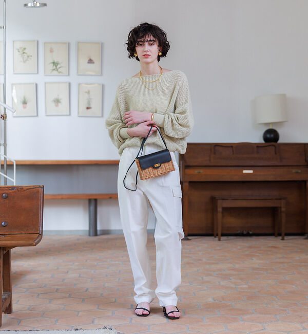 Rouge vif「ラメメッシュワイドニットプルオーバー」|ニット・セーター|