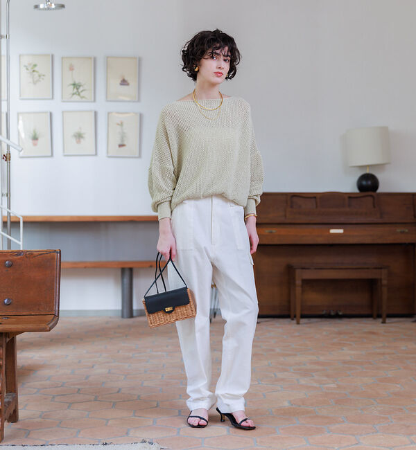 Rouge vif「ラメメッシュワイドニットプルオーバー」|ニット・セーター|