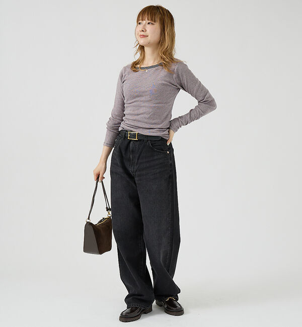 Rouge vif「【Robert P. Miller】パネルリブボートネックTEE / ロンT /」|Tシャツ・カットソー|