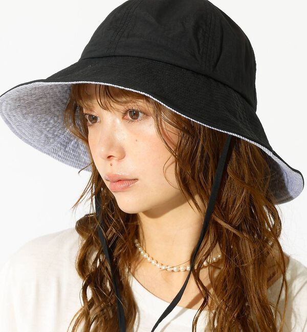 Rouge vif「【Ruben/ルーベン】つば広めハット/NOT SUN WIDE BRIM HA」|その他|ブラック