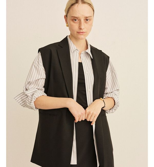 Rouge vif「コットンマルチストライプビッグシャツ」|シャツ・ブラウス|