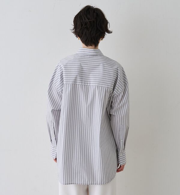 Rouge vif「コットンマルチストライプビッグシャツ」|シャツ・ブラウス|