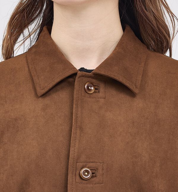 Rouge vif「【LE MELANGE/ル・メランジュ】ECOスウェードシャツジャケット/フェイ」|シャツ・ブラウス|