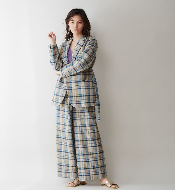 qualite「スラブチェックジャケット」|テーラードジャケット|