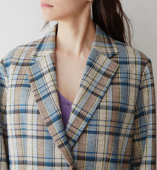 qualite「スラブチェックジャケット」|テーラードジャケット|