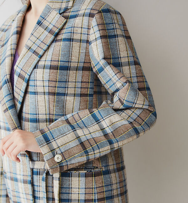 qualite「スラブチェックジャケット」|テーラードジャケット|