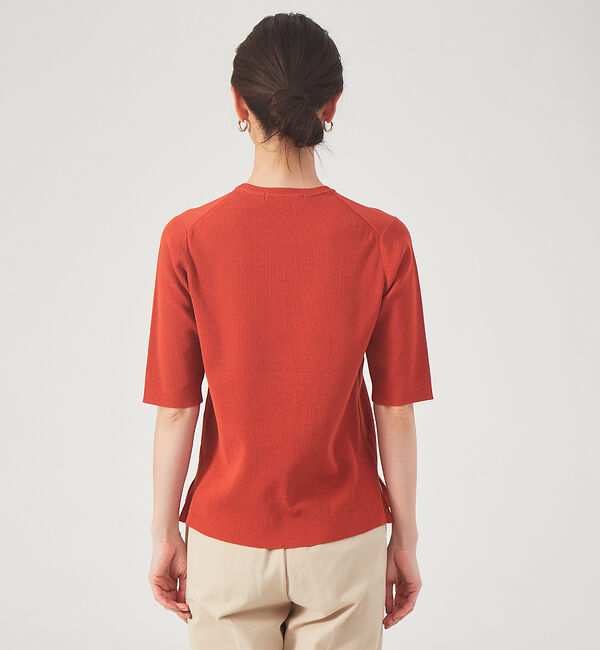 qualite「ウォッシャブルクルーネックニットT」|ニット・セーター|