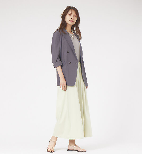 qualite「《セットアップ対応》ブライトリネンダブルジャケット」|テーラードジャケット|