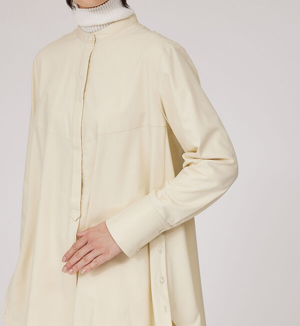 qualite「サイドボタンドレープブラウス」|シャツ・ブラウス|