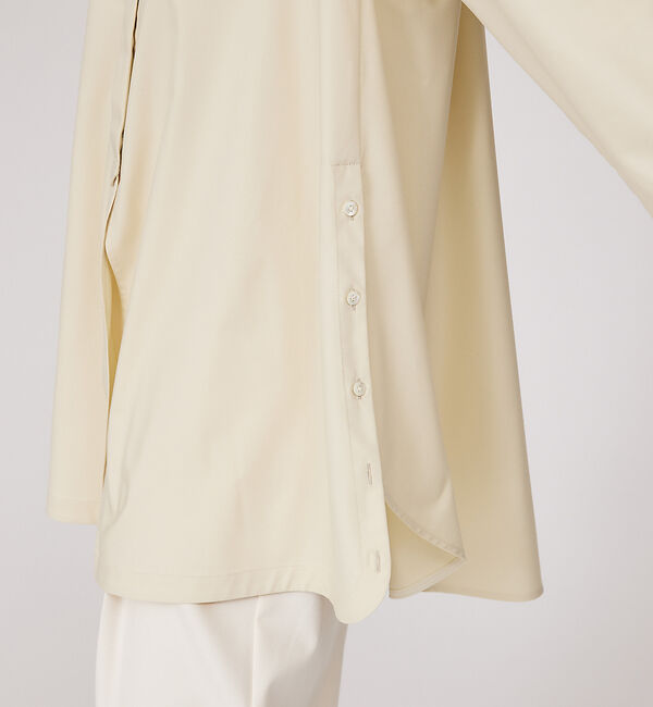 qualite「サイドボタンドレープブラウス」|シャツ・ブラウス|